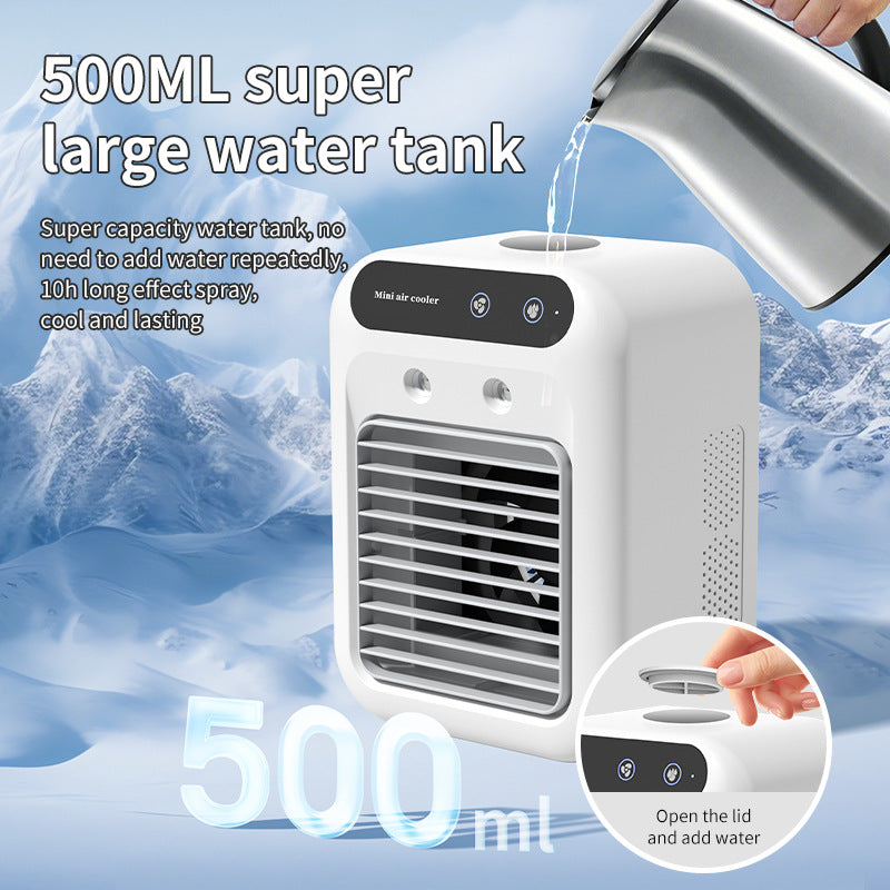 (Free shipping🛩️)🌬️USB mini humidifier air conditioner fan spray mobile refrigeration plus ice cold air blower