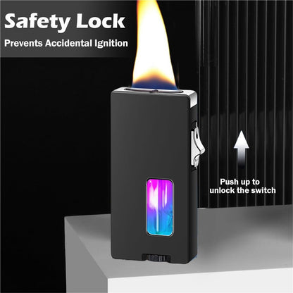 🔥7-Hole Windproof Butane Lighter with Safety Lock