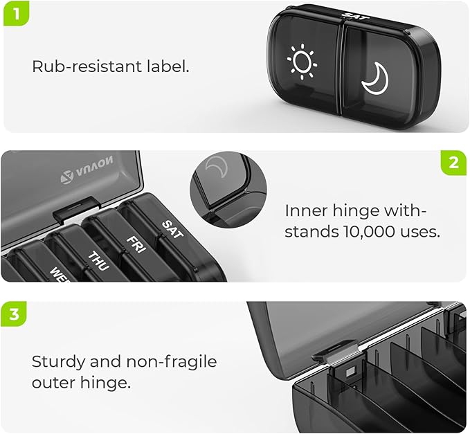 Portable Lightproof Pill Organizer
