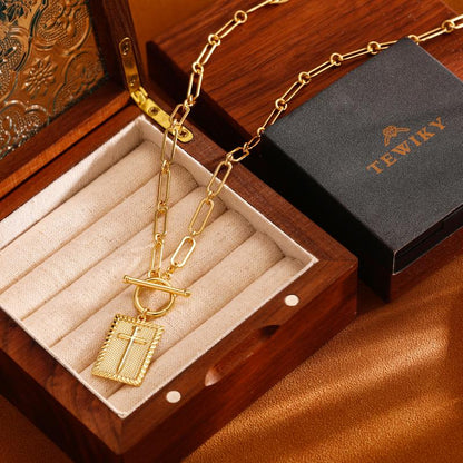 ✝️ Today Only 49% OFF! Stylish 14K Gold Cross Necklace – Waterproof, Fade-Proof & Unisex ✨💫