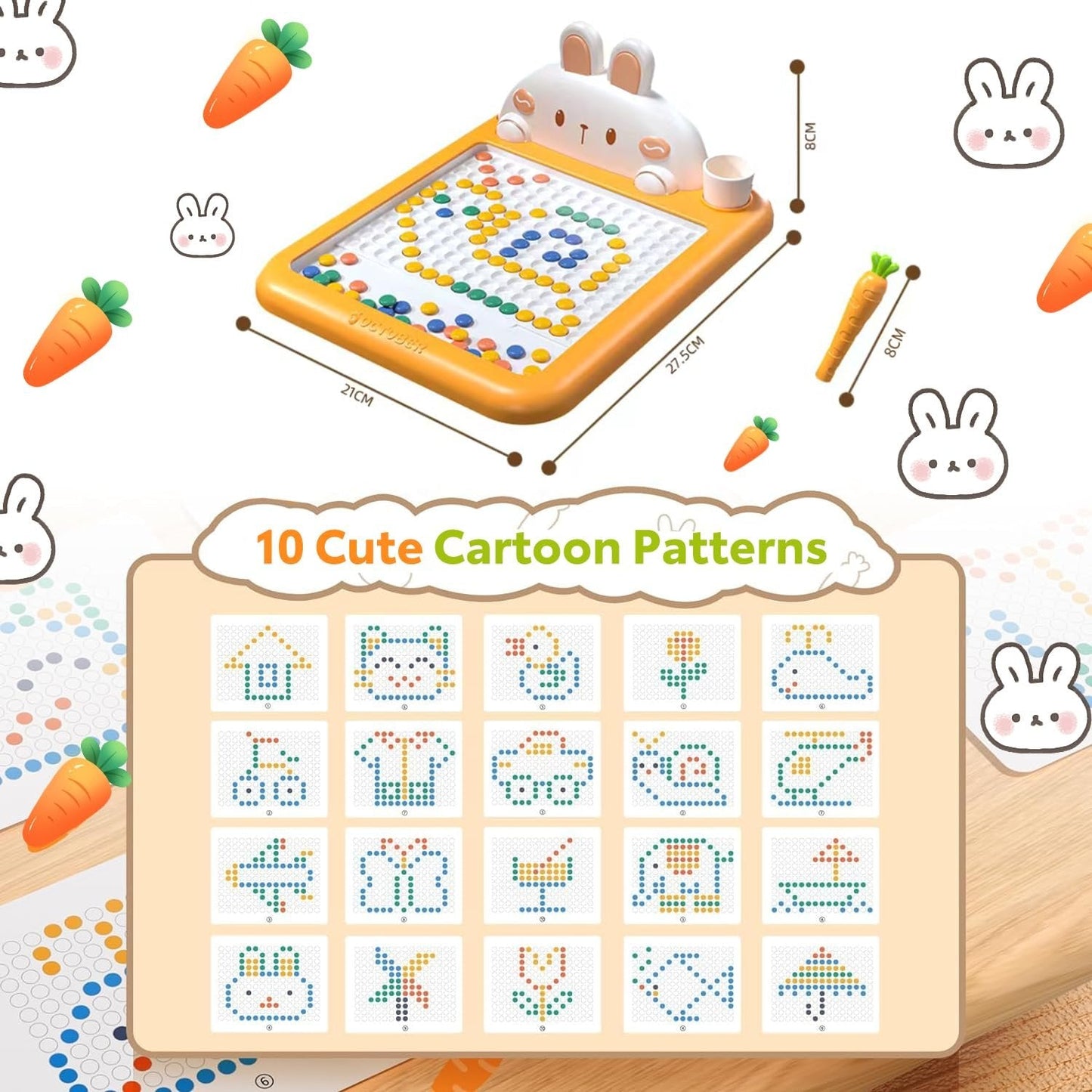 🐇Magnetic Dots Drawing Board for Toddlers