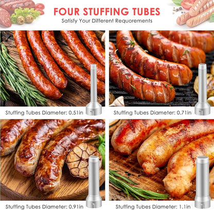 🌭Sausage Stuffer with 4 Different Sizes Stuffing Tubes
