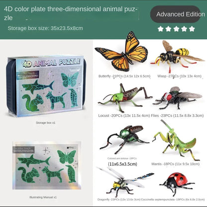 🎁4D ANIMAL PUZZLE🐱‍👤-Suitable for all children and teenagers