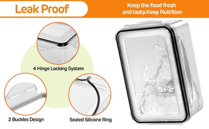 🏠🍱 Household Transparent Plastic Food Storage Box - Including Drain Basket 🧺