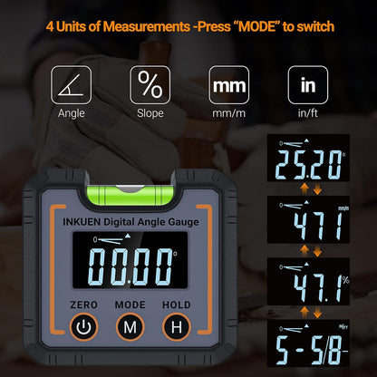 🔥 49% KORTING – 0-360° Digitale Hoekmeter met Magneet