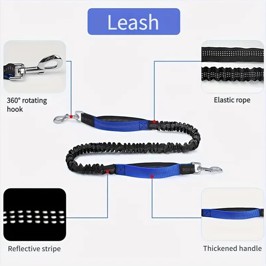 🎁Last Day 49% OFF🔥-Hands Free Dog Leash with Zipper Pouch