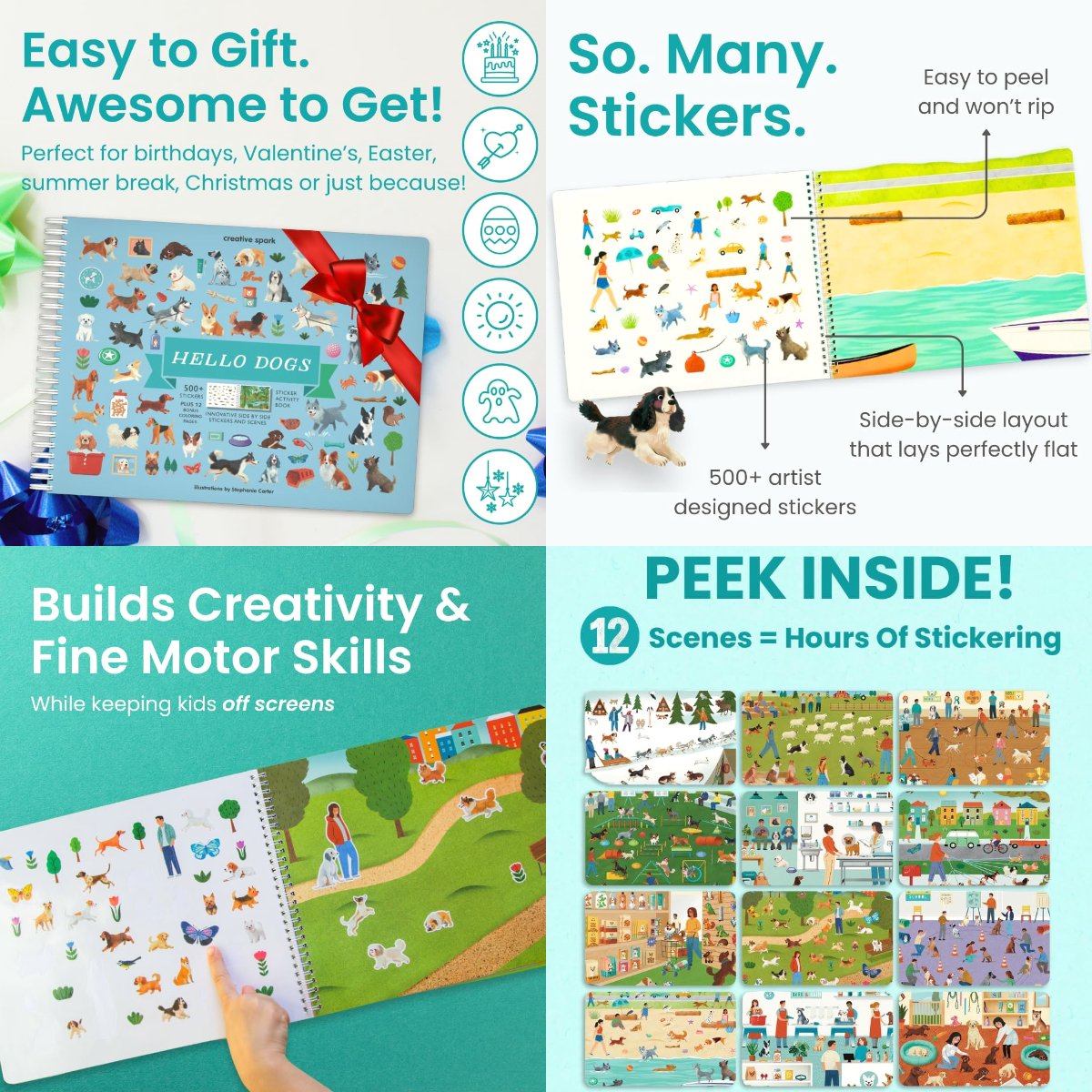 🔥LAST DAY 60% OFF - 🦋 Hello Bugs Sticker Book Activity for Kids 🐞 (over 500 stickers!)