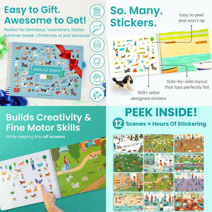 🔥LAST DAY 60% OFF - 🦋 Hello Bugs Sticker Book Activity for Kids 🐞 (over 500 stickers!)