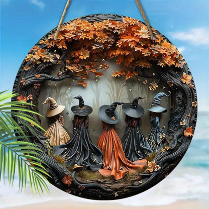 🔥2025 New Arrival 🔥Witch Pattern Wooden Hanging Sign