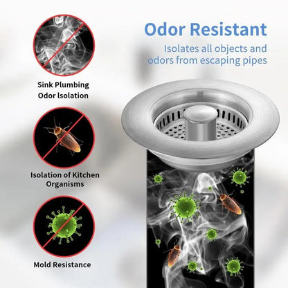 🔥LAST DAY -Upgraded 3 in 1 Kitchen Sink Drain Strainer