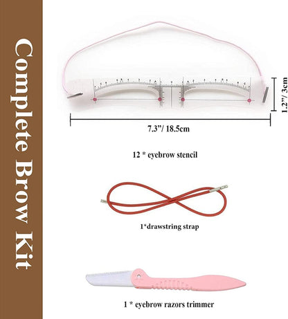 🔥HOT SALE Buy More Save More🔥-Eyebrow Template, Eyebrow Makeup Tool (Set of 12 Types) Eyebrow Stencil, Eyebrow Stencil, Popular, For Beginners, Makeup Tools