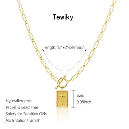 ✝️ Today Only 49% OFF! Stylish 14K Gold Cross Necklace – Waterproof, Fade-Proof & Unisex ✨💫