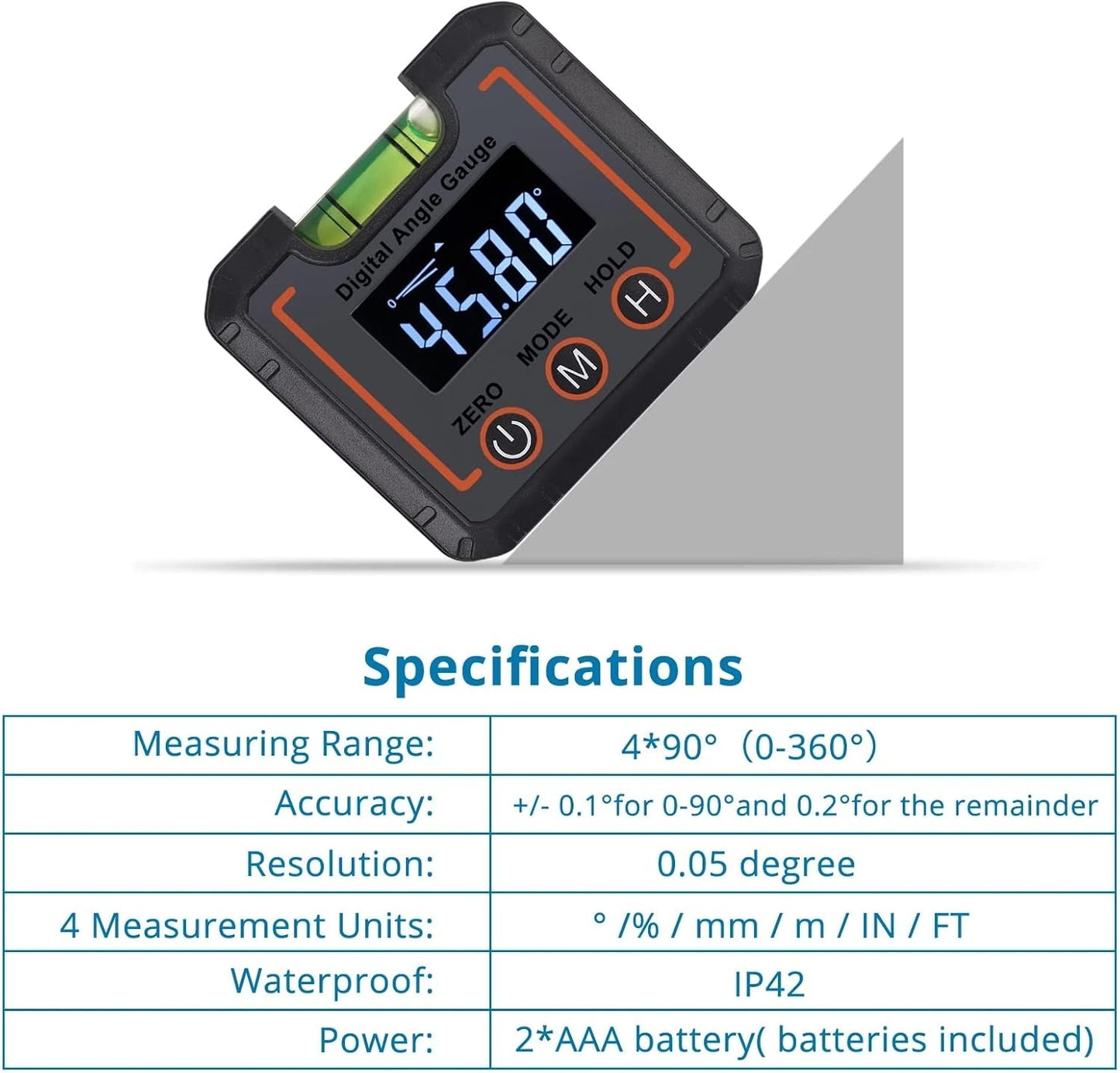 🔥 49% KORTING – 0-360° Digitale Hoekmeter met Magneet