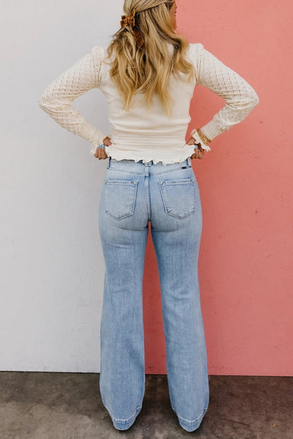 🏆LAST DAY SALE 50% OFF💥 Vintage Wash Plus-Size Jeans -Stretchy, Straight Leg & Butt-Lifting Fit