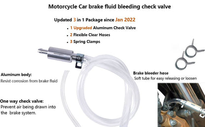 🏆Flash Sale⚡ 50K+ SOLD! Almost Gone-💥Brake Bleeder Hose - One Way Check Valve Tube Bleeding Tool Kit For Car Motorcyle Clutch