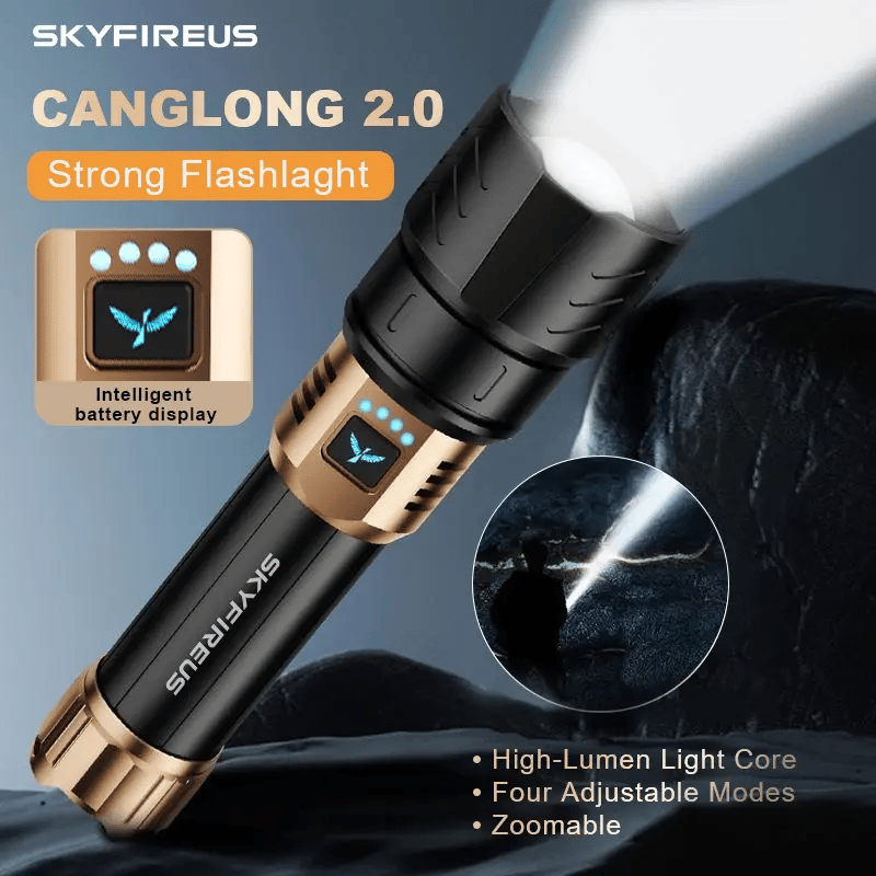SKYFIRE 1097 flashlight strong light ultra bright outdoor camping home long-range portable ultra long endurance lighting