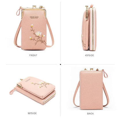 💼👛 Women Sling Cross-Body Wallet with Mobile Cell Phone Holder 📱✨