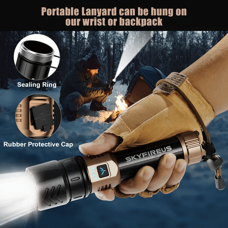 SKYFIRE 1097 flashlight strong light ultra bright outdoor camping home long-range portable ultra long endurance lighting