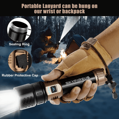 SKYFIRE 1097 flashlight strong light ultra bright outdoor camping home long-range portable ultra long endurance lighting