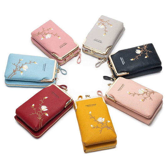💼👛 Women Sling Cross-Body Wallet with Mobile Cell Phone Holder 📱✨