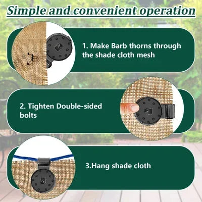Shade Cloth Heavy Duty Lock Grip(10pcs)
