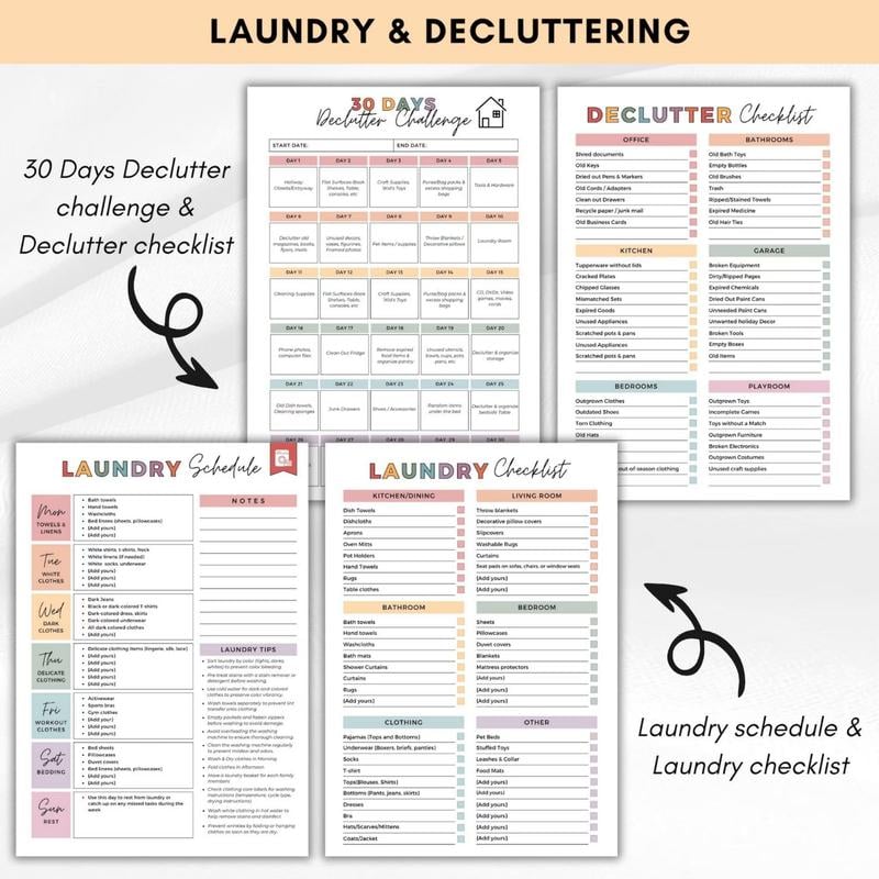 🔥LAST DAY 46% OFF - 📕ADHD Cleaning & Organizing Toolkit - Chore Planner✔