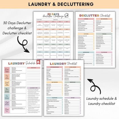 🔥LAST DAY 46% OFF - 📕ADHD Cleaning & Organizing Toolkit - Chore Planner✔