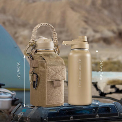 🎖️ Portable Cold & Hot Stainless Steel water bottle with Straw – Reusable Drinkware
