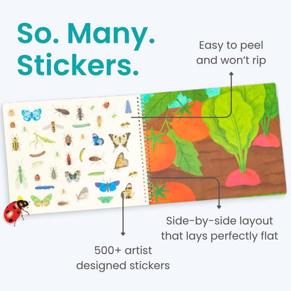 🔥LAST DAY 60% OFF - 🦋 Hello Bugs Sticker Book Activity for Kids 🐞 (over 500 stickers!)