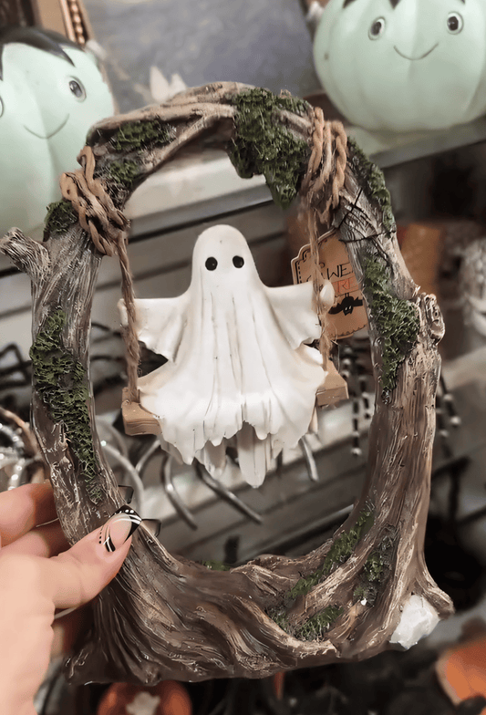 🔥👻 Early Halloween Special: Ghost on a Tree Swing – Add Fun & Spooky Vibes to Your Party!