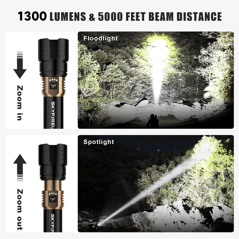 SKYFIRE 1097 flashlight strong light ultra bright outdoor camping home long-range portable ultra long endurance lighting
