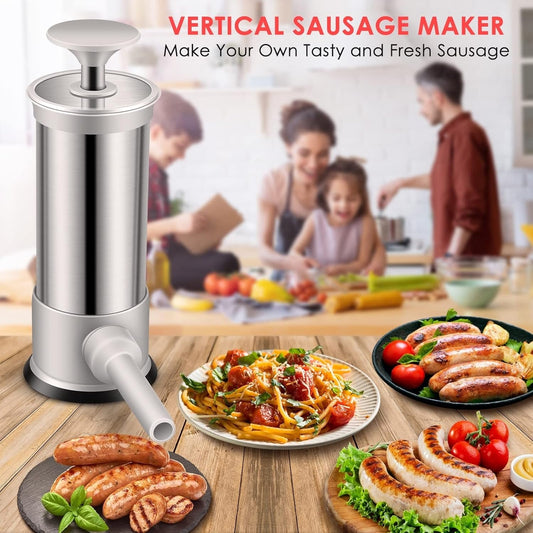 🌭Sausage Stuffer with 4 Different Sizes Stuffing Tubes