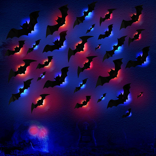 🔥On Sale🔥12pcs/set 3D Bat Design LED Decoration