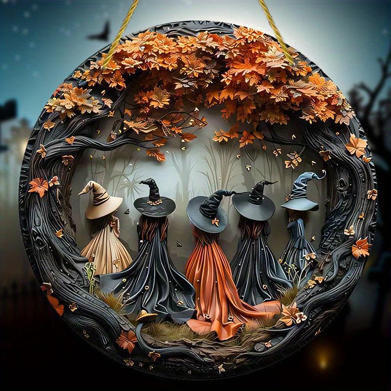 🔥2025 New Arrival 🔥Witch Pattern Wooden Hanging Sign