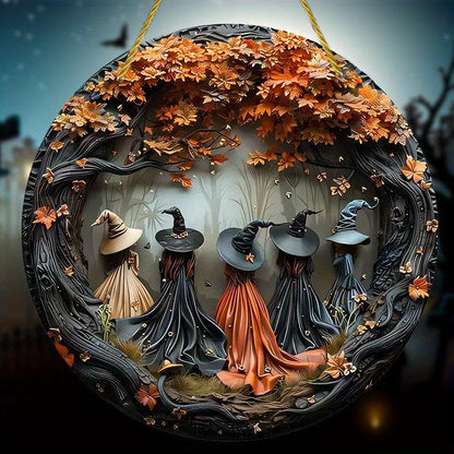 🔥2025 New Arrival 🔥Witch Pattern Wooden Hanging Sign