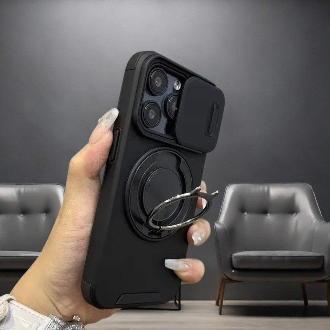 🍎New Linkke compatible with Apple 17 Pro Max mobile phone case window holder📱