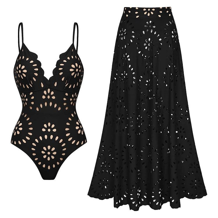 👗Sexy swimsuit for women with matching long swim skirt（🔥Free delivery to home）