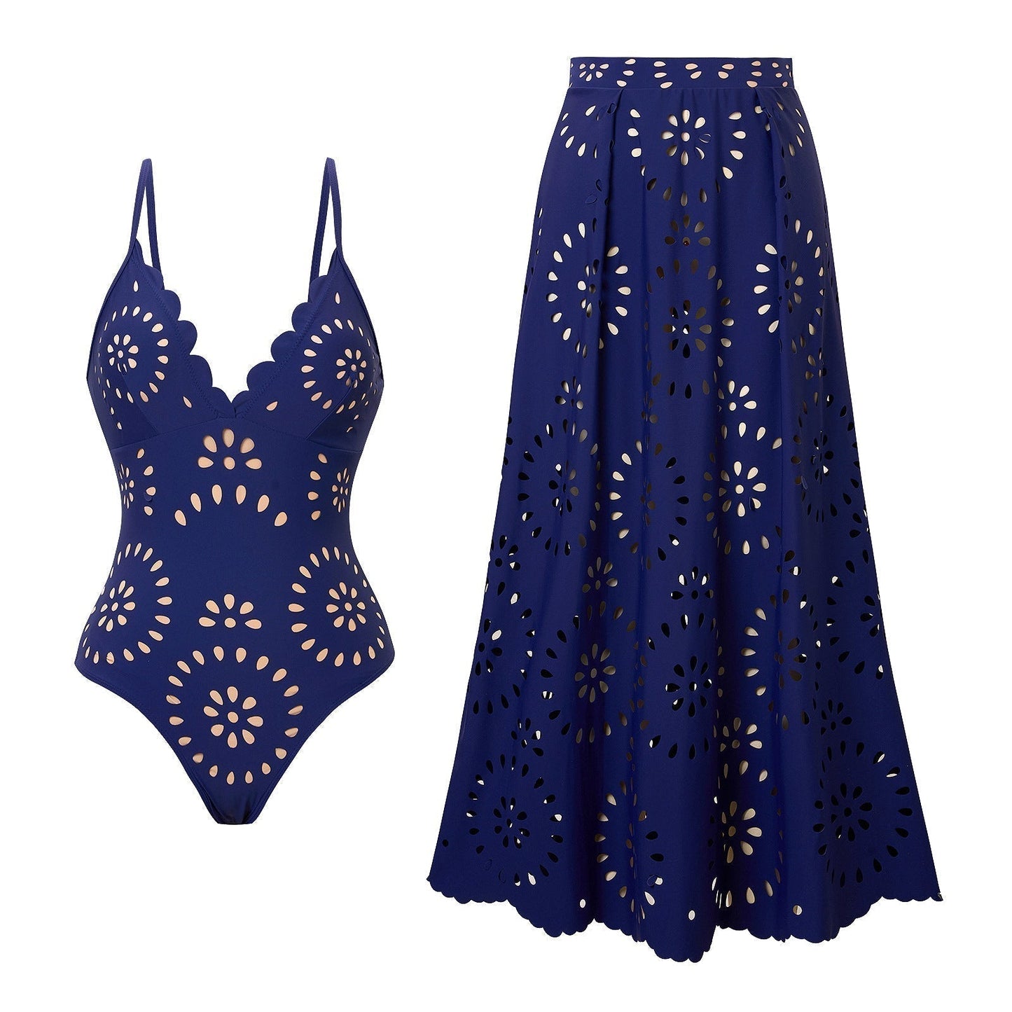 👗Sexy swimsuit for women with matching long swim skirt（🔥Free delivery to home）