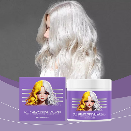 🔥 Hot Sale 50% OFF 🟣 Anti-Yellowing Purple Hair Mask 💜 Say goodbye to Red Highlights! 👋